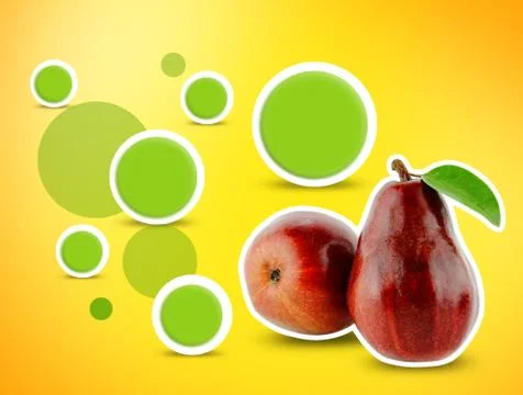 Red Pears Stock Photos