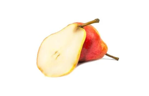 Red pears on white Foto stock