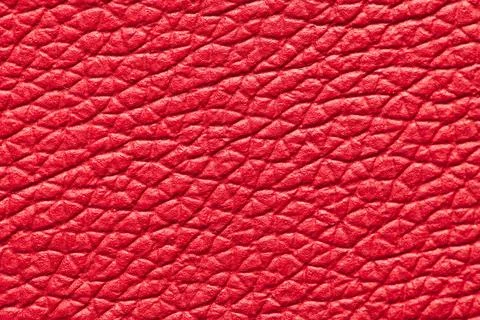 Red Pebble Leather Texture Background Macro Stock Photos