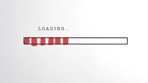 The red pen as the indicator of the progress bar Stock Footage 143031652