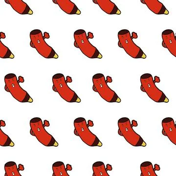 Red pen pattern Stock Illustration