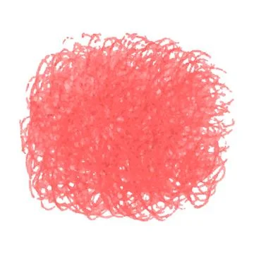 Red pen scribble texture stain isolated on white background Stock Illustration