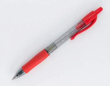 Red pen whit plug Stock Photos