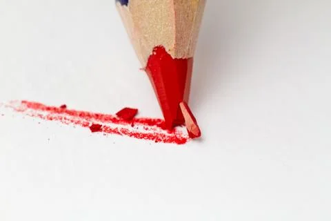 Red pencil in action Stock Photos