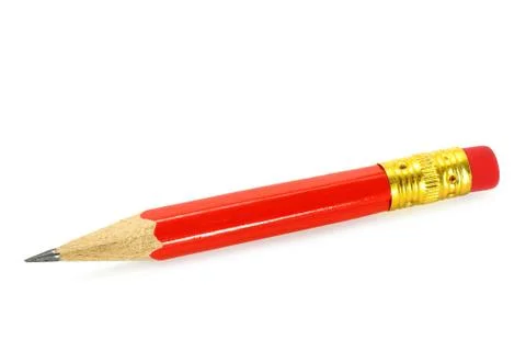 Red pencil close-up Stock Photos