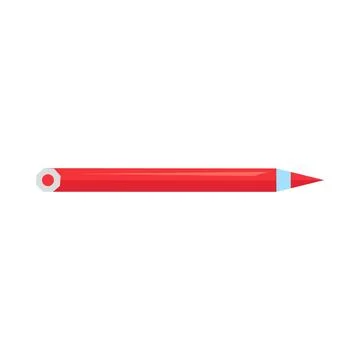 Red pencil flat illustration representing writing イラスト素材
