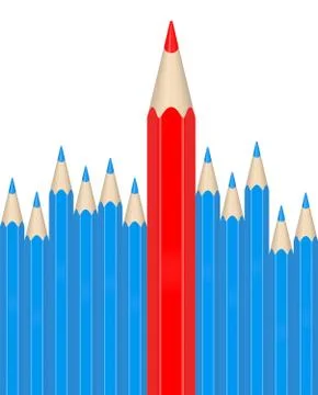 The red pencil Stock Illustration
