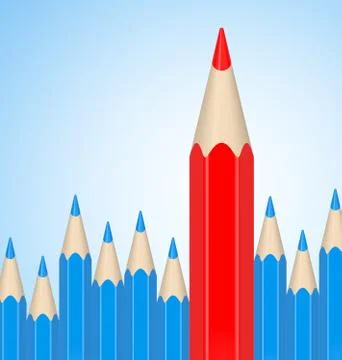 The red pencil Stock Illustration