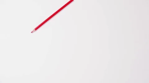 Red pencil as pendulum Stock Footage 71225522