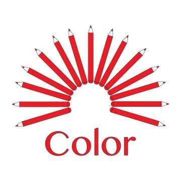 Red pencil set Stock-Illustration