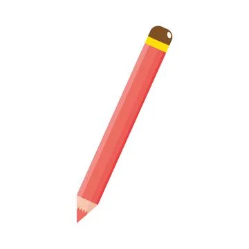 Red pencil sharpened Stock Illustration