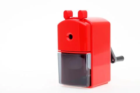 Red pencil sharpener Stock Photos