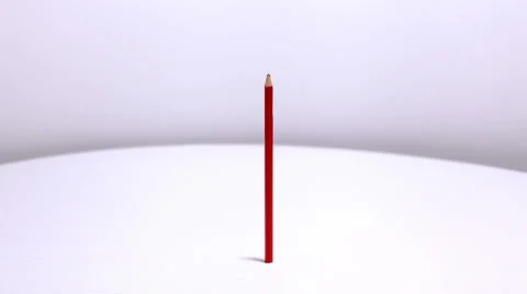Red pencil vertically isolated on white background Stockbeeldmateriaal 58457297