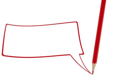 Red pencil writing Stock Photos
