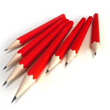 Red pencils with black tip Stock Illustration