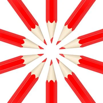 The red pencils Stock Illustration