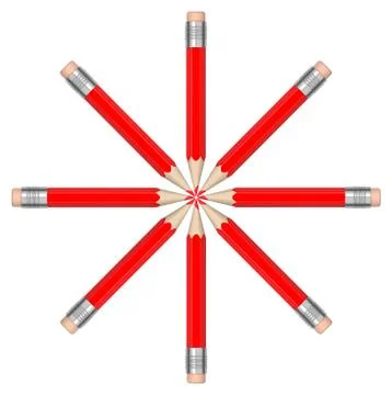 The red pencils Stock Illustration