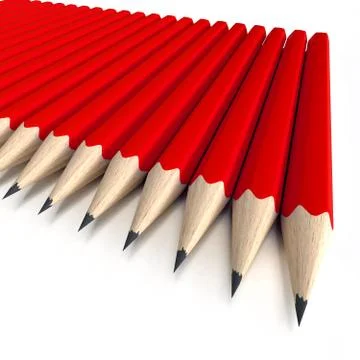 Red pencils Stock Illustration