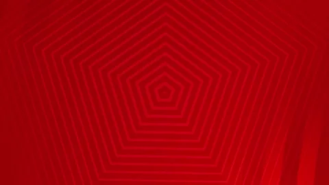 Red Pentagonal Lines Pattern Background Loop. Stock Footage 286430213