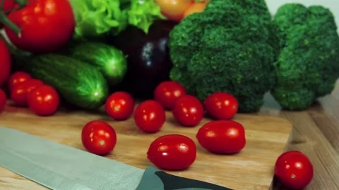 Red pepper and vegetables. Stock Footage 84000152