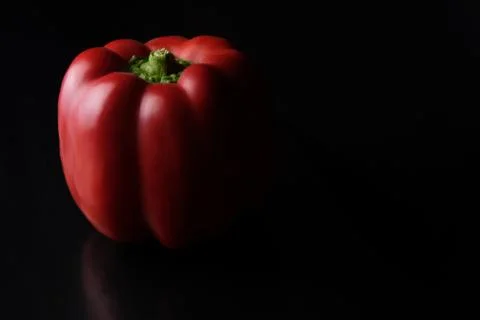 Red  pepper on a black background Stock-Fotos