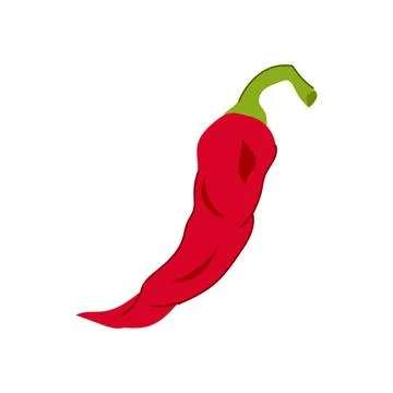 Red pepper chili cartoon vector illustration Stock Illustration