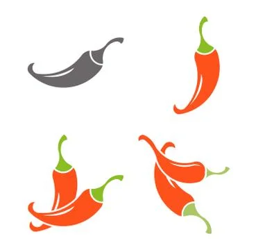 Red pepper. Chili pepper. Vector illustration. Illustrazione stock
