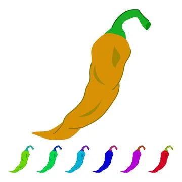 Red pepper chili vector cartoon graphic Stock Illustration