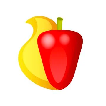Red pepper chilli vector flat material design Stock Illustration