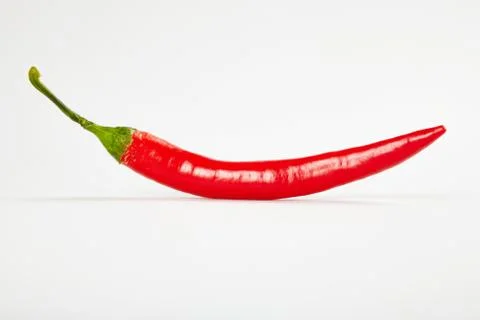 Red pepper chilli on a white background Stock Photos