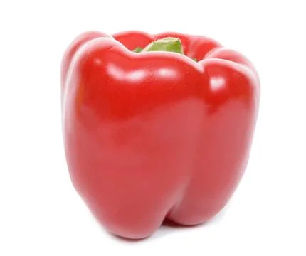 Red pepper close up on white background Foto stock