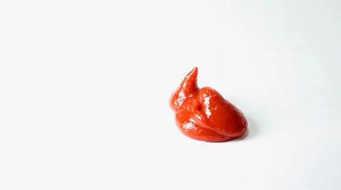 Red pepper cream falling Stock Footage 35713588