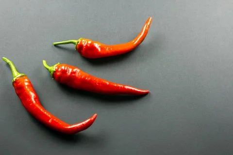Red pepper on a dark background, close-up Foto stock