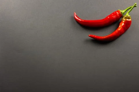 Red pepper on a dark background Stock Photos