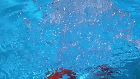 Red pepper falls into the water Stock Footage 146627253
