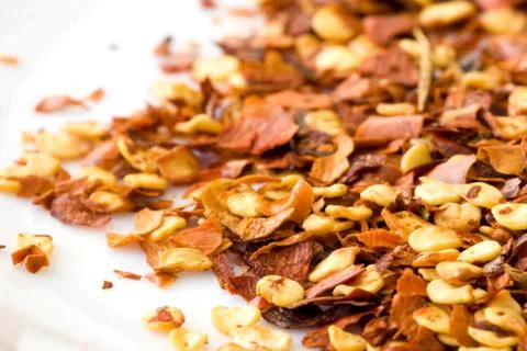 Red pepper flakes Stock Photos