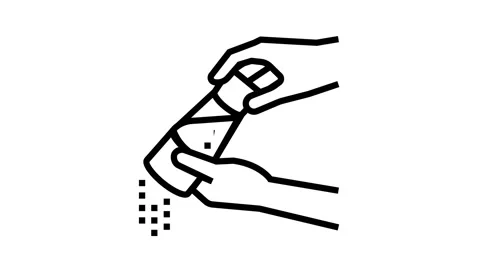 Red pepper flavoring dish line icon animation Vidéo 157255084