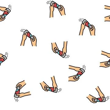 Red pepper flavoring dish vector seamless pattern Illustration