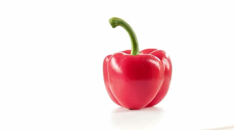 Red pepper front view Vidéo 23728307
