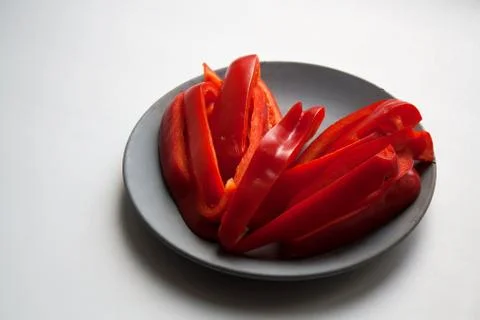 Red pepper heart shape Stock Photos