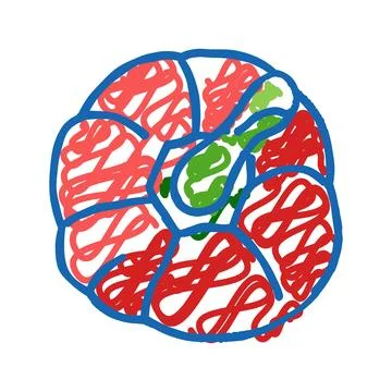 Red pepper ingredient icon doodle illustration Stock Illustration