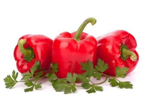 Red pepper isolated on white background Stock Photos