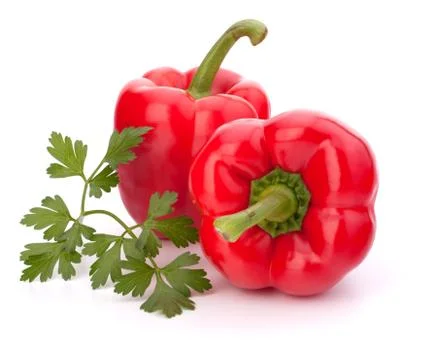 Red pepper isolated on white background Stock Photos