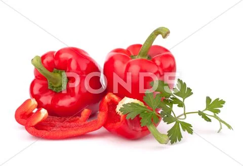 Red pepper isolated on white background Stock Photos