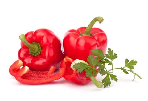 Red pepper isolated on white background Stock Photos