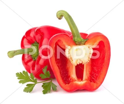 Red pepper isolated on white background Stock Photos
