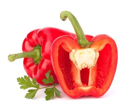 Red pepper isolated on white background Stock Photos