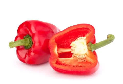Red pepper isolated on white background Stock Photos