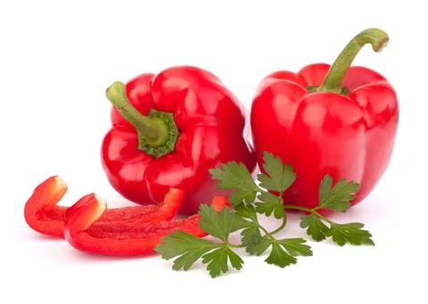 Red pepper isolated on white background Stock Photos