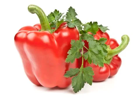 Red pepper isolated on white background Stock Photos